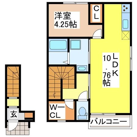 ソラーレ渡邉Ａの物件間取画像